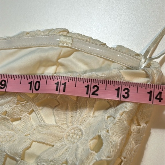 ROMEO & JULIET COUTURE CREAM LACE MINI STRAPLESS COCKTAIL DRESS SIZE S - Picture 14 of 16